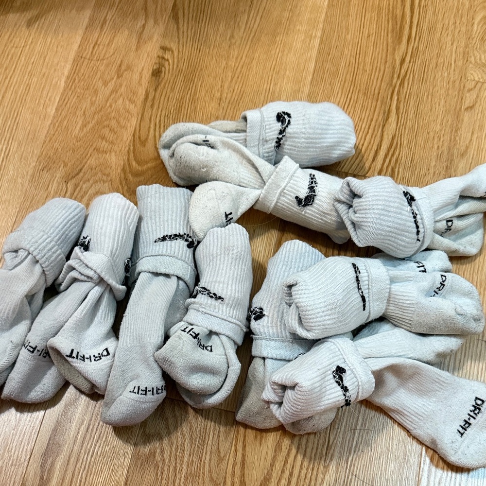 Nike White Athletic Crew Socks